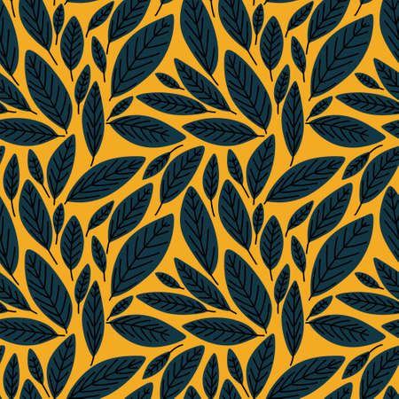 Floral seamless leaves branches pattern for fabrics and packaging and gifts and linens and kids and wrapping paperの写真素材