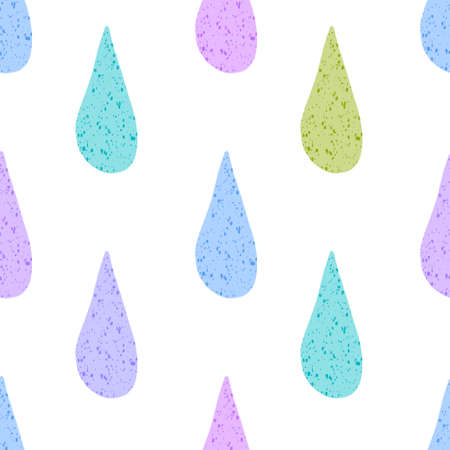 Rain seamless water drops pattern for textiles and packaging and gifts and cards and linens and kids