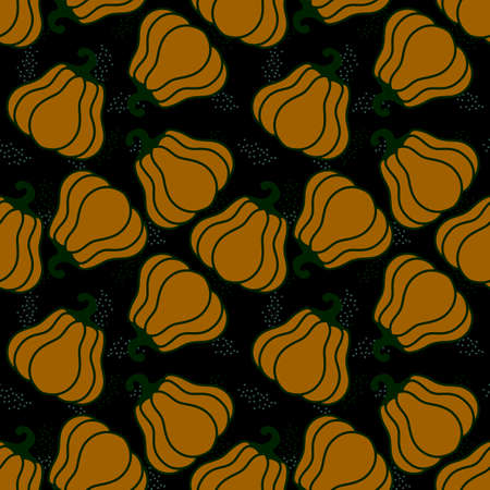 Halloween seamless pumpkin pattern for fabrics and textiles and packaging and gifts and cards and linens and kidsの写真素材