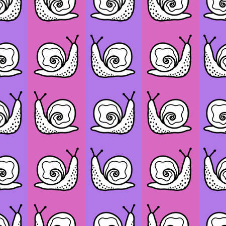 Animals seamless cute snails pattern for fabrics and textiles and packaging and gifts and cards and linens and kidsの写真素材