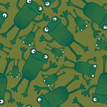 Kids seamless frogs pattern for fabrics and textiles and packaging and gifts and cards and linens and wrapping paperの写真素材
