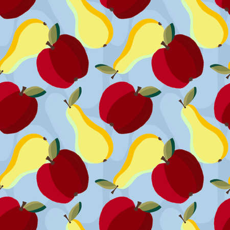 Summer seamless apple pattern for fabrics and packaging and gifts and cards and kidsの写真素材