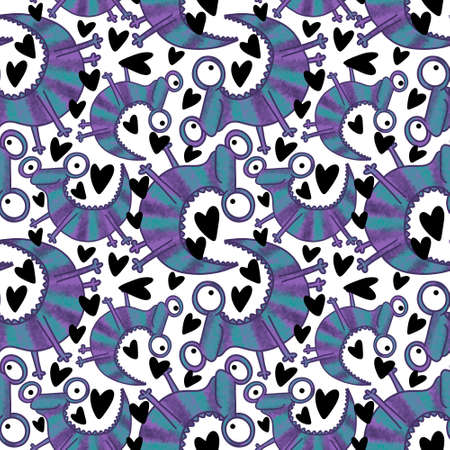 Animals seamless lizard pattern for fabrics and textiles and packaging and gifts and cards and...