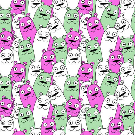 Kids seamless cartoon bears pattern for fabrics and textiles and packaging and linens and kids and...