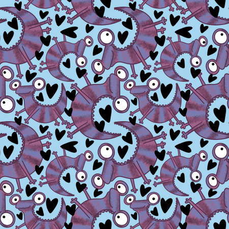 Animals seamless lizard pattern for fabrics and textiles and packaging and gifts and cards and...