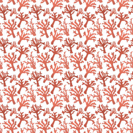 Summer ocean seamless coral pattern for fabrics and textiles and packaging and gifts and cards and linens and kidsの写真素材