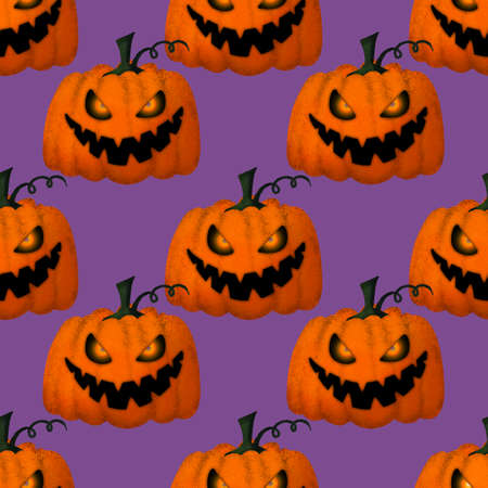 Halloween seamless pumpkin pattern for fabrics and textiles and packaging and gifts and cards and linens and kidsの写真素材