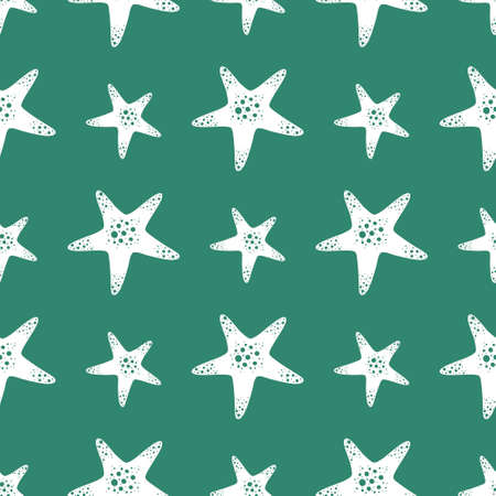 Summer seamless sea star pattern for fabrics and textiles and packaging and linens and kids and wrapping paperの写真素材
