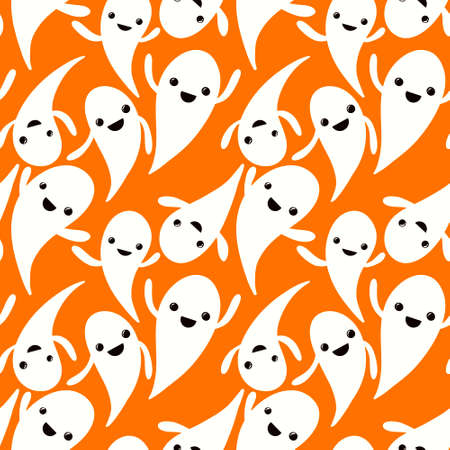 Halloween seamless ghost pattern for wallpaper and packaging and gifts and cards and linens and kids...