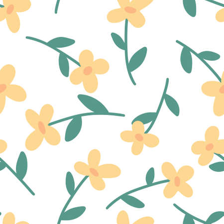 Floral seamless flower pattern for fabrics and textiles and packaging and gifts and cards and linens and kidsの写真素材