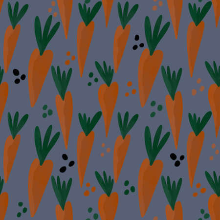 Easter seamless carrot pattern for fabrics and textiles and packaging and gifts and cards and linensの写真素材