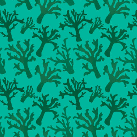 Summer ocean seamless coral pattern for fabrics and textiles and packaging and gifts and cards and linens and kidsの写真素材