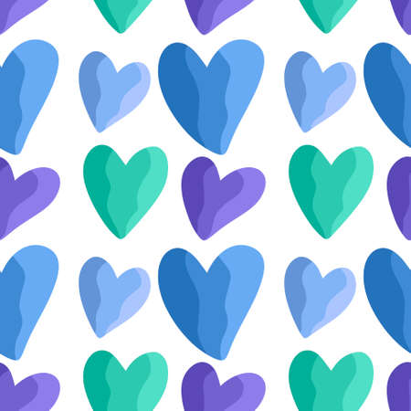 Seamless valentines pattern with hearts for postcard and gifts and cards