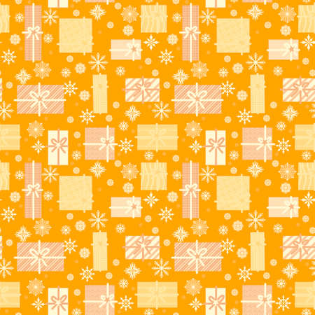 New year seamless Christmas trees and gifts pattern for fabrics and textiles and packaging and kids and wrapping paperの写真素材