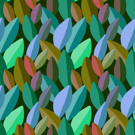 Summer floral seamless coloured leaves pattern for fabrics and packaging and linens and kids and wrapping paperの写真素材