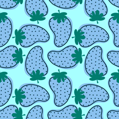 Fruit seamless strawberry pattern for fabrics and textiles and packaging and gifts and cards and linensの写真素材