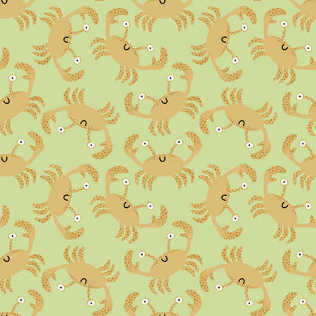 Summer sea seamless crabs pattern for fabrics and textiles and packaging and gifts and cards and linensの写真素材