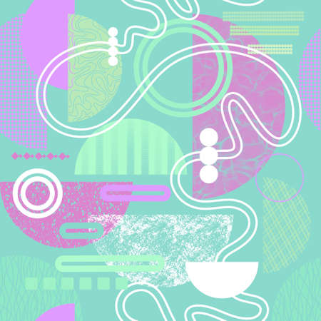 Summer abstract geometric seamless pattern for textiles and packaging and linens and kids and...
