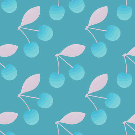 Summer fruit seamless cherry pattern for fabrics and textiles and packaging and gifts and cards and linens and kids and wrapping paper and hobbies. high quality photoの写真素材