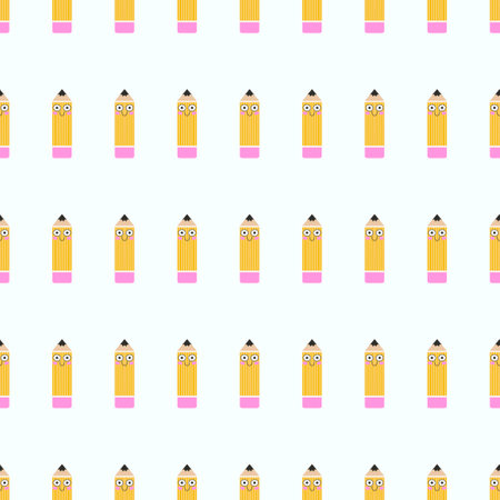 School pencil seamless kids pattern for fabrics and textiles and packaging and gifts and cards and linens and wrapping paper and hobbies. high quality photoの写真素材