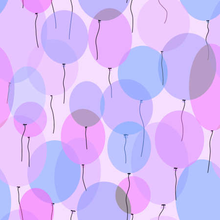 Birthday seamless cartoon balloons pattern for kids and gifts and cards and lines and fabrics and textiles and packaging and wrapping paper. high quality photoの写真素材