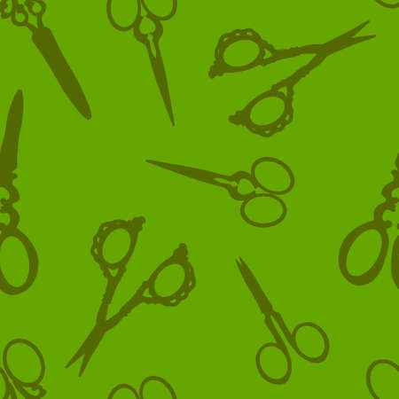 Doodle seamless scissors pattern for fabrics and lines and wrapping paper and hobbies and kids and clothes. high quality photoの写真素材