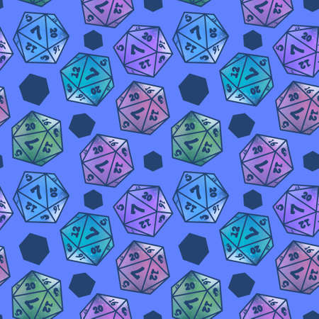 Kids seamless dice pattern for games and cards and fabrics and wrapping paper and packaging and notebooks. high quality photoの写真素材