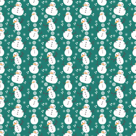 Winter seamless cartoon snowman pattern for kids and gifts and cards and linens and wrapping paper and fabrics and packaging. high quality photoの写真素材