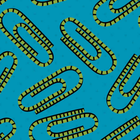 Seamless metallic clip pattern for kids and school and fabrics and packaging and hobbies. high quality photoの写真素材