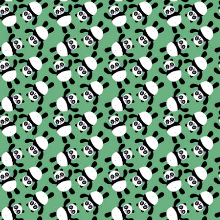 Cartoon seamless  panda pattern for kids and fabrics and textiles and packaging and wrapping paper and kindergarten. high quality photoの写真素材