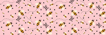 Kids seamless bee pattern for wallpaper and fabrics and textiles and packaging and gifts and cards and lines and wrapping paper. high quality photoの写真素材