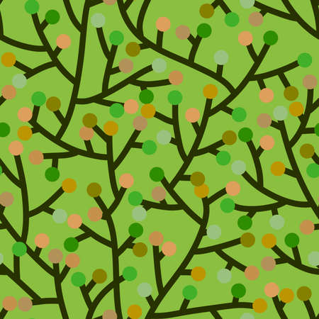 Simple floral seamless branches and berries pattern for summer notebooks and autumn wrapping paper...