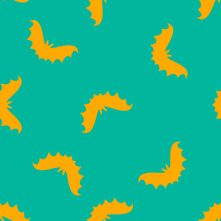 Halloween seamless neon bat silhouette pattern for wrapping paper and clothes print and fabrics and accessories and kidsの写真素材