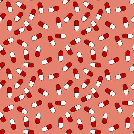 Medicine seamless pills pattern for kids and wrapping paper and clothes and packaging and fabrics. high quality photoの写真素材