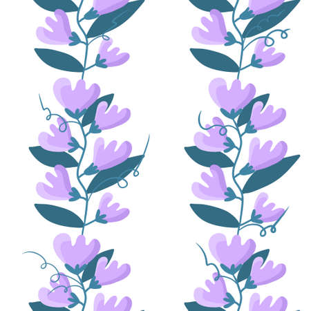 Floral seamless cartoon flower pattern for wrapping paper and fabrics and accessories and clothes print and kids. high quality illustrationの写真素材