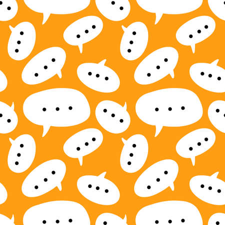 Messages seamless cartoon text bubble pattern for wrapping paper and kids and fabrics and accessories and clothes print. high quality illustrationの写真素材