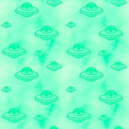 Spaceship seamless ufo pattern for kids and clothes print and accessories and wrapping paper and wrapping paper. high quality illustrationの写真素材