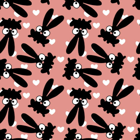Cartoon rabbit seamless new year 2023 pattern for kids clothes print and accessories and notebooks and fabrics and Christmas wrapping paper. high quality illustrationの写真素材