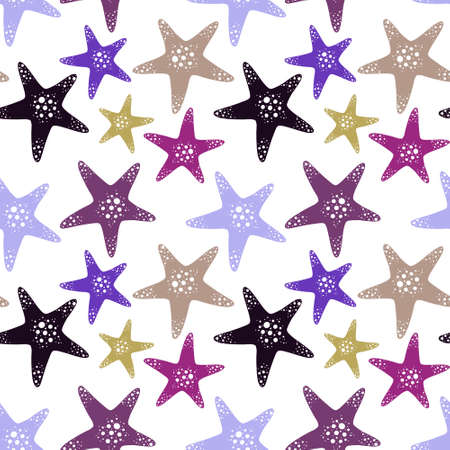 Summer ocean seamless sea star pattern for clothes print and accessories and kids and fabrics and wrapping paper. high quality illustrationの写真素材