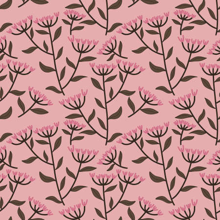 Floral seamless little flower and leaves pattern for wrapping paper and clothes print and kids accessories and study notebooks and fabrics and linens. high quality illustrationの写真素材