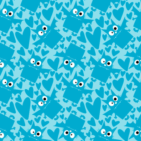 Cartoon Halloween seamless cats vampire with wings pattern for kids accessories and festive wrapping paper and notebooks and fabrics and lines. high quality illustrationの写真素材