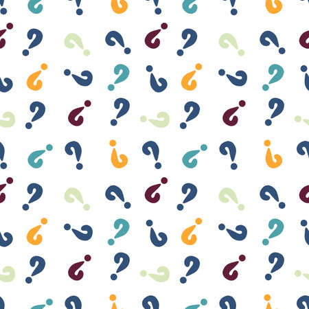 Back to school seamless question marks pattern for kids clothes print and accessories and notebooks and wrapping paper and fabrics. high quality illustrationの写真素材