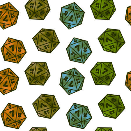 Game dice seamless geometric numbers kids and gamer pattern for clothes print and wrapping paper and accessories and notebooks and fabrics. high quality illustrationの写真素材