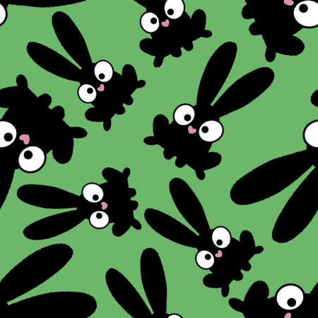 Easter cartoon rabbit seamless pattern for kids accessories and school notebooks and clothes print and fabrics and textiles and packaging and wrapping paperの写真素材