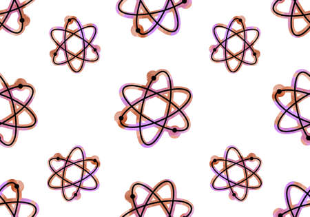 Back to school seamless cartoon atom pattern for kids clothes print and wrapping paper and study notebooks and fabrics and students accessories and educational. high quality illustrationの写真素材
