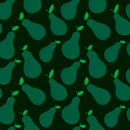 Autumn harvest seamless cartoon doodle pears pattern for wrapping paper and kids clothes print and...