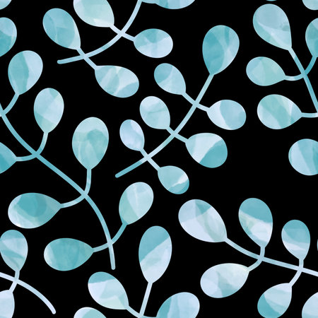Autumn abstract watercolor floral seamless branches and leaves pattern for wrapping paper and kids clothes print and accessories and linens and kitchen textiles. high quality illustrationの写真素材