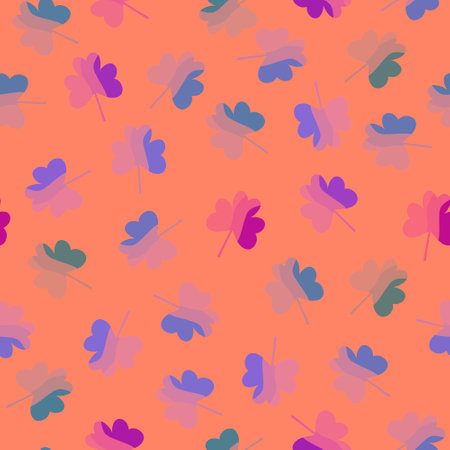 Cartoon clover floral seamless shamrock pattern for wrapping paper and kids clothes print and accessories and notebooks and fabrics and festive. high quality illustrationの写真素材