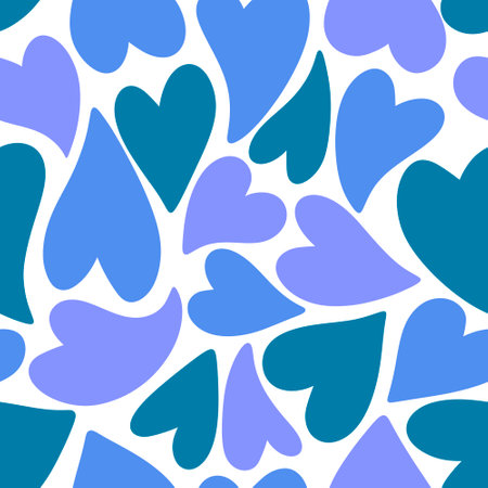Valentines hearts seamless cartoon pattern for wrapping paper and kids clothes print and fabrics and accessories and linens and textiles. high quality illustrationの写真素材