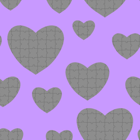 Valentines hearts seamless game puzzles pattern for wrapping paper and kids clothes print and...